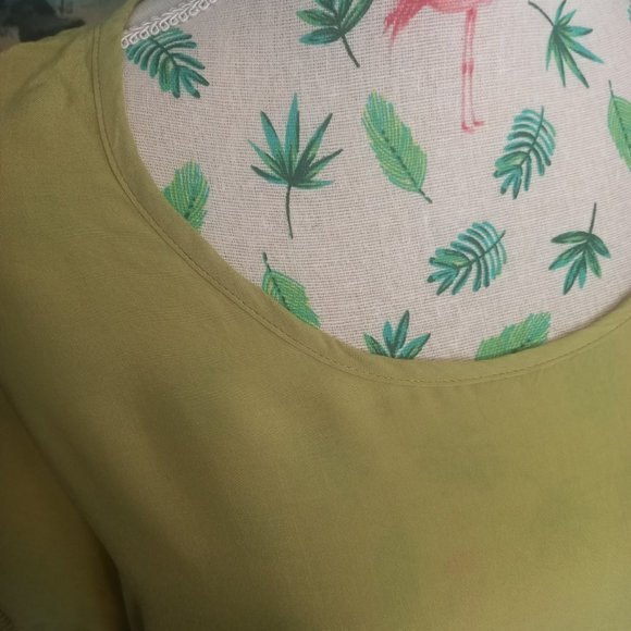 ❤️‍🔥2=$20 / 3=$25❤️‍🔥Caroline Morgan green casual t shirt cap sleeves (12) - Picture 2 of 4